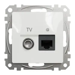 Computer+tv socket sdd111469t white