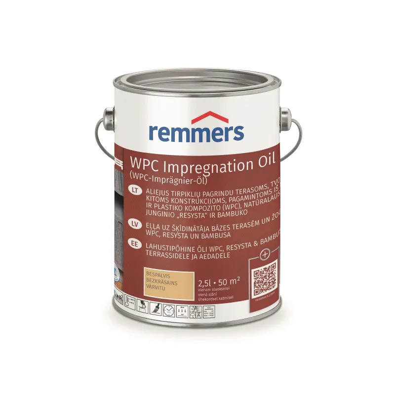 Aliejus Remmers Teras WPC bespalvis. 2.5 l