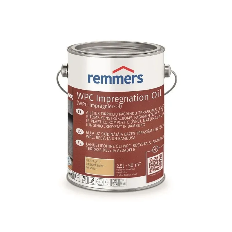 Aliejus Remmers Teras WPC bespalvis. 2.5 l