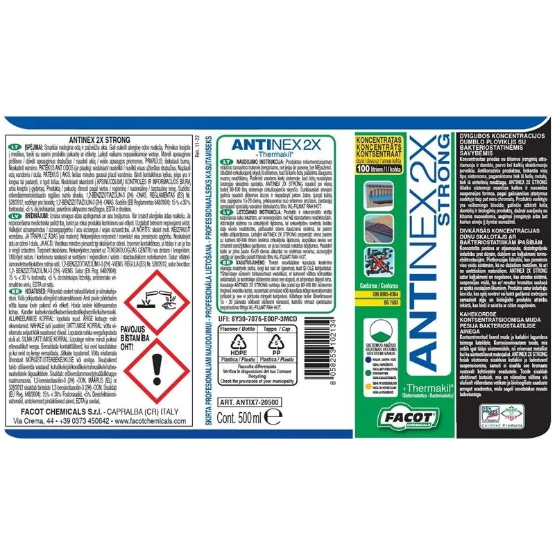 Sildīšanas un ventilācijas sistēmu tīrītājs 500 ml. ANTINEX