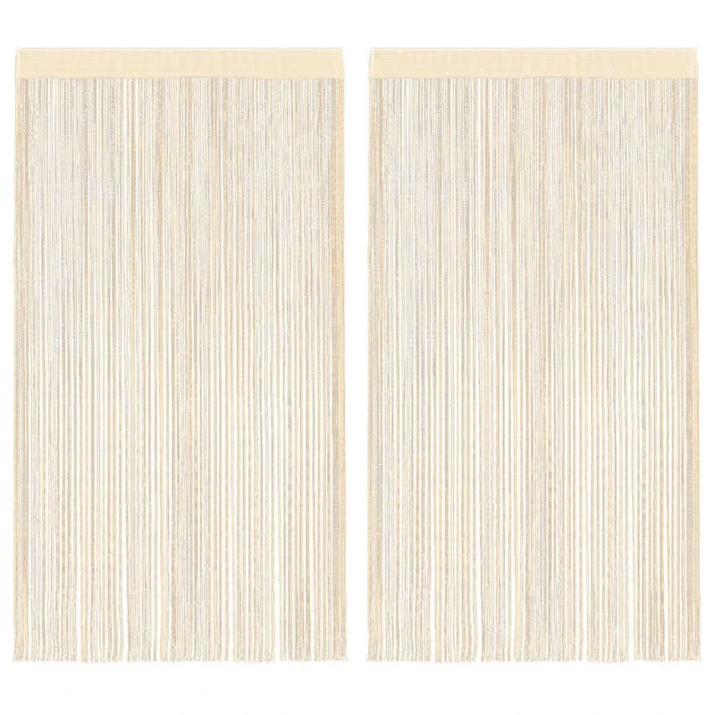 vidaXL bārkšu aizkari, 2 gab., 100x250 cm, krēmkrāsā