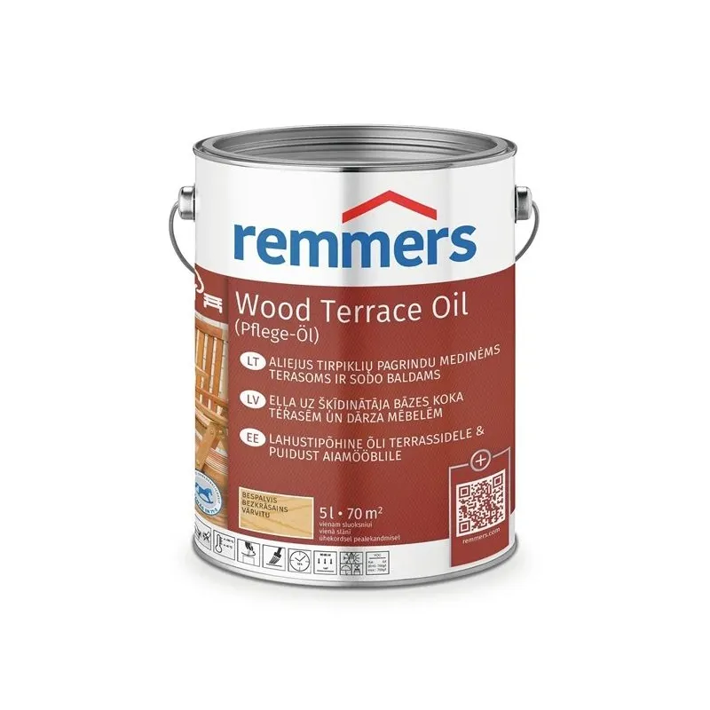 Aliejus Remmers Teras PFLEGE bespalvis 5L