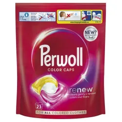 Skalbimo kapsulės Perwoll Color. 23 vnt.