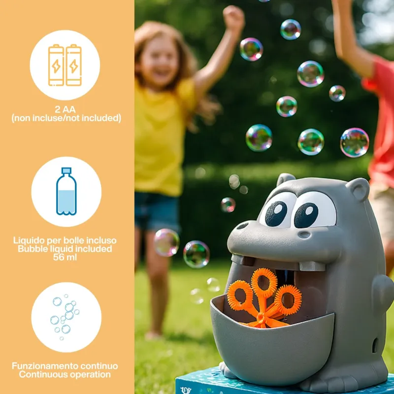 Koala Games G2495 Frog & Hippo Bubble Mashine ,Random Color,