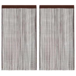 vidaXL bārkšu aizkari, 2 gab., 100x250 cm, brūni