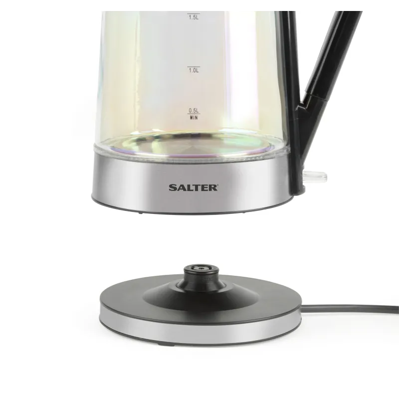 Salter EK5078IRFVDE Iridescent Glass Kettle