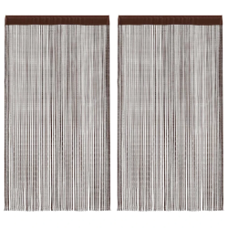 vidaXL bārkšu aizkari, 2 gab., 140x250 cm, brūni