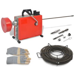 vidaXL cauruļu tīrīšanas iekārta, 250W, 15mx16mm, 4,5mx9,5mm