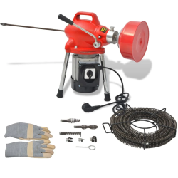 vidaXL cauruļu tīrīšanas iekārta, 250W, 12,5mx16mm, 4,5mx9,5mm