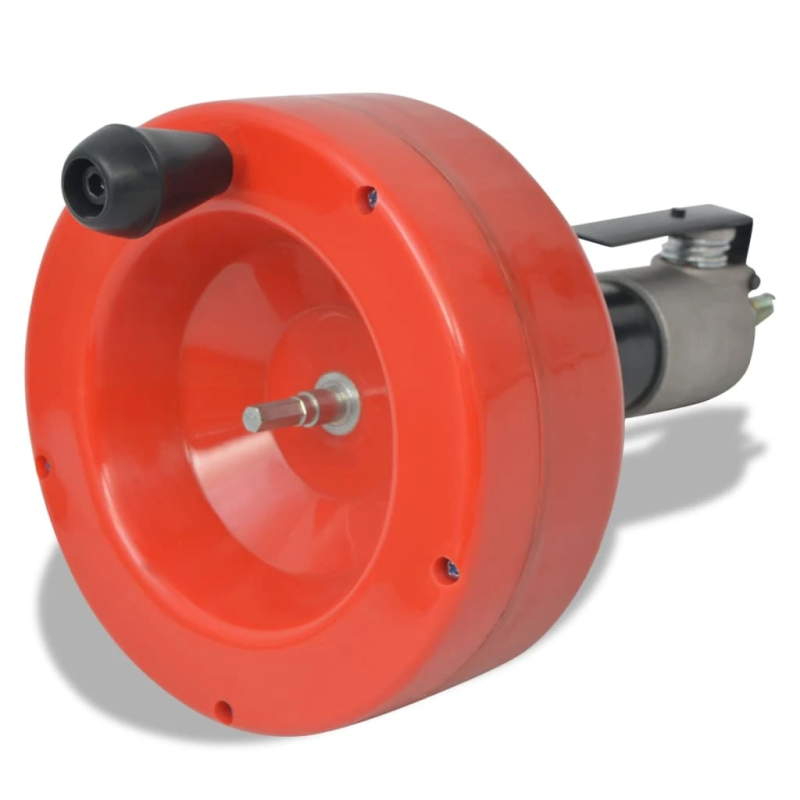 vidaXL cauruļu tīrītājs, 8 m, darbināms ar roku vai urbjmašīnu