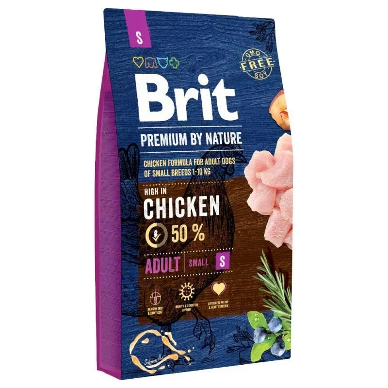 Sausā suņu barība Brit Premium by Nature. vistas gaļa. 3 kg