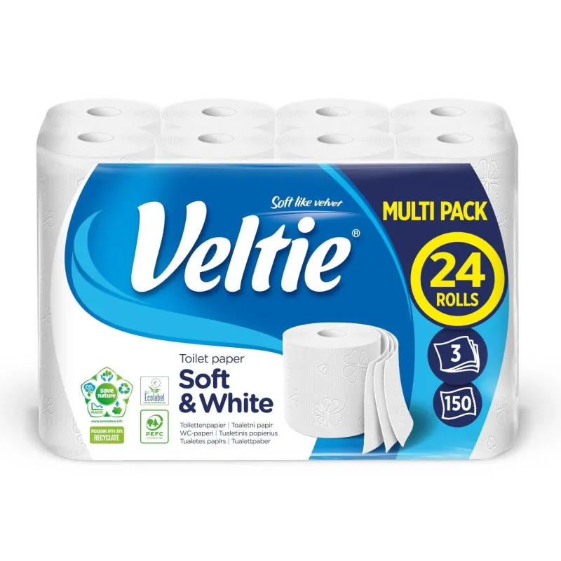 Tualetes papīrs veltie soft&white 24ruļļ