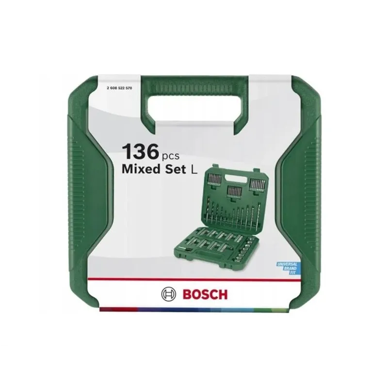 Uzgaļu un urbju komplekts Bosch. 136 gab.