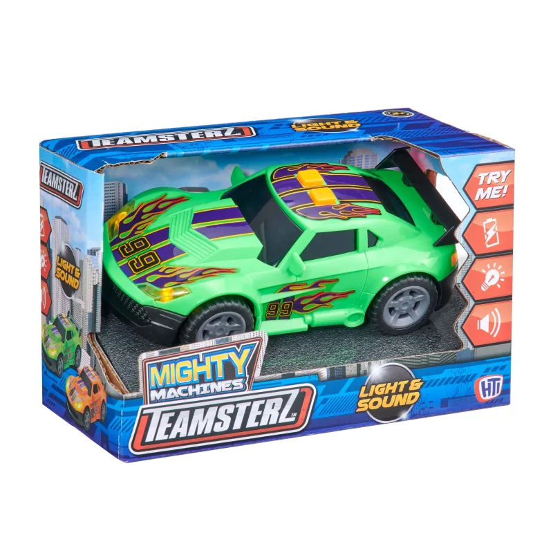TEAMSTERZ Mighty Machines ielas auto ar gaismu un skaņu, 12,5 cm