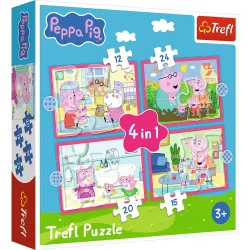TREFL PEPPA PIG Pužļu komplekts 4in1 Peppa