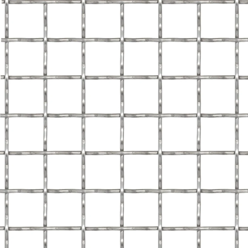 vidaXL dārza stiepļu žogs, nerūsējošs tērauds, 50x50 cm, 21x21x2,5 mm
