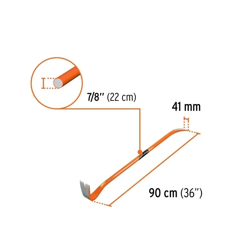 Laužnis ar naglu izvilcēju Truper Expert. 900 mm x 22 mm
