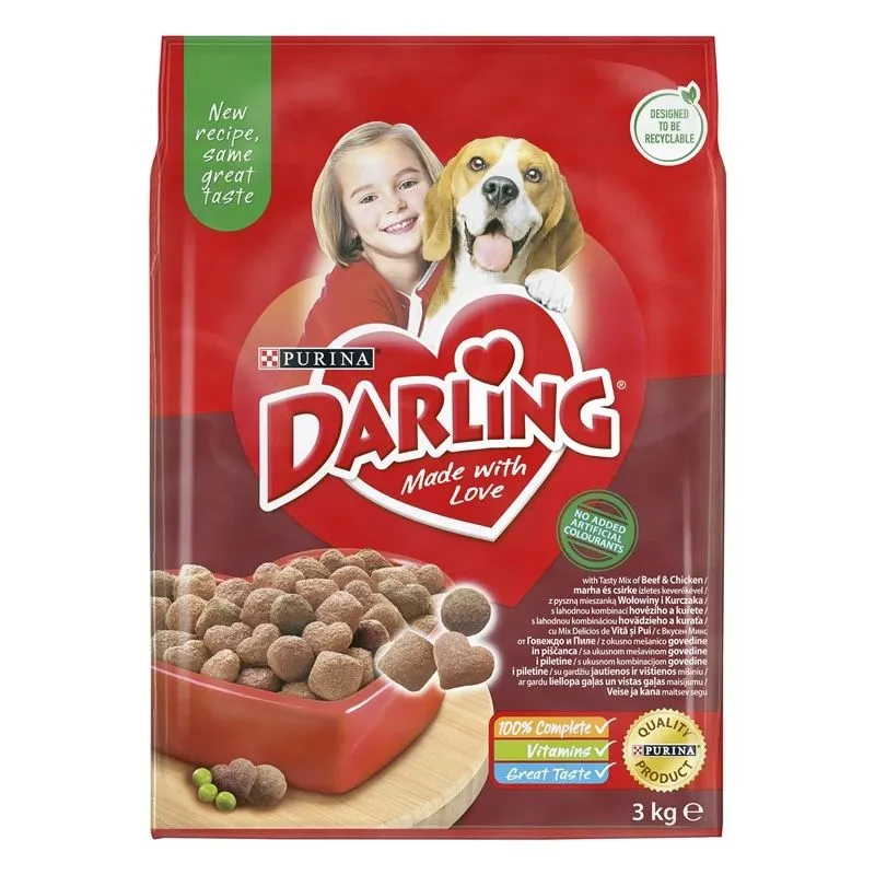Sausas ėdalas šunims Darling. su mėsa ir daržovėmis. 3 kg