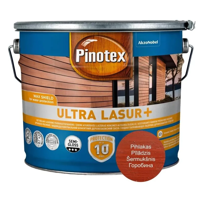 Koksnes impregnants Pinotex Ultra Lasur+pīlādzis sp.10l