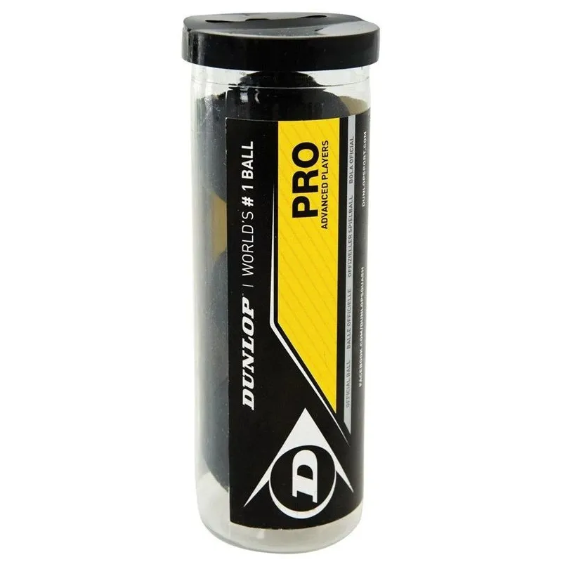 Dunlop 700110 Squashball PRO Tube 3pcs