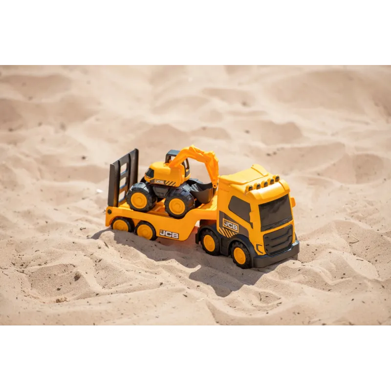 JCB Kravas automašīnas komplekts ar ekskavatoru, 36 cm