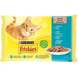 Konservi kaķiem FRISKIES ar zivīm komplekts. 4 x 85g