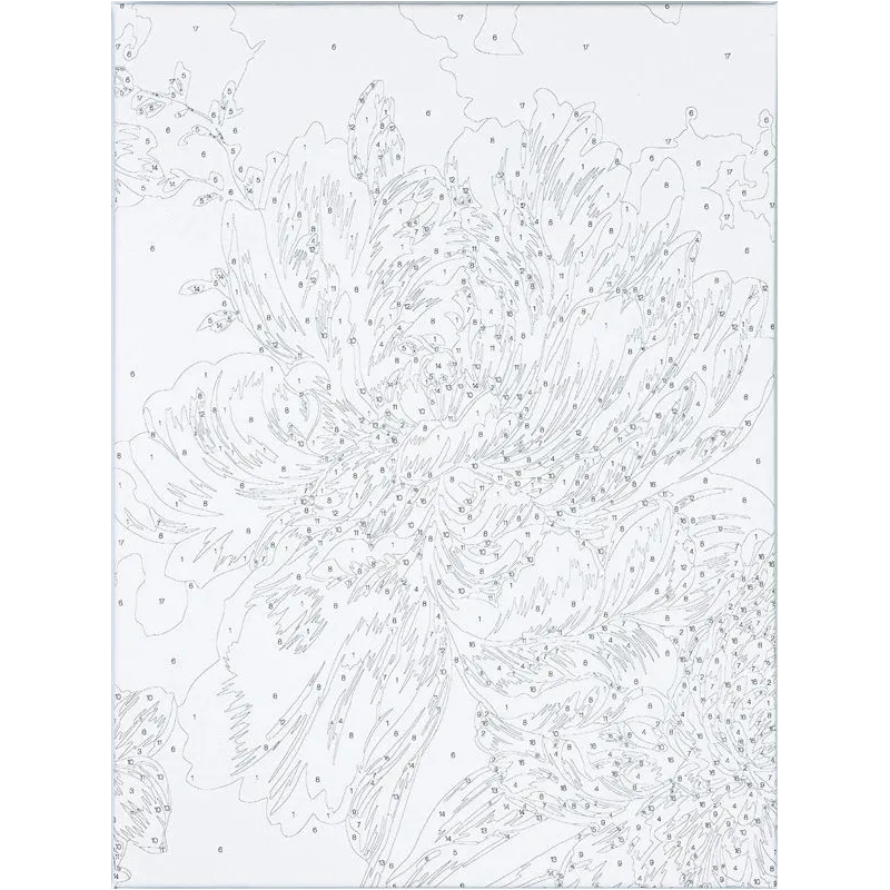 Glezna pēc numuriem Flower 80910