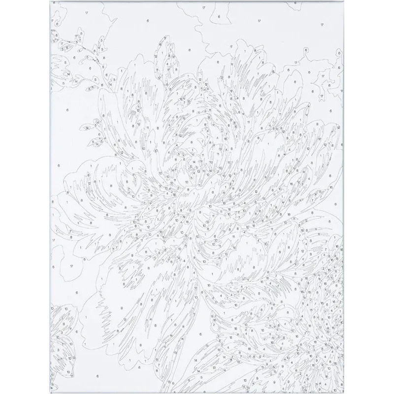 Glezna pēc numuriem Flower 80910