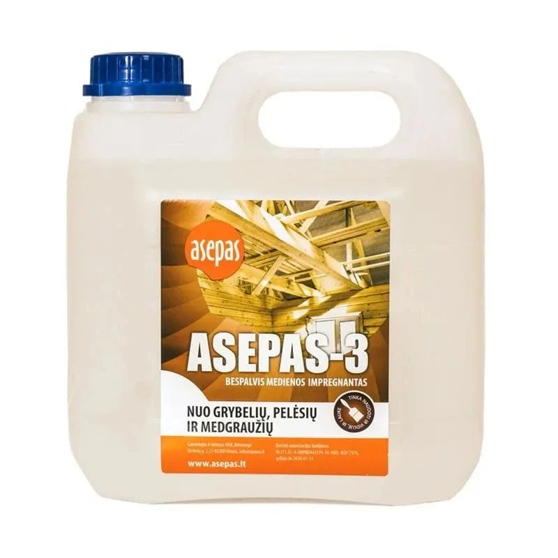 Antiseptiķis Asepas-3, bezkrāsains, 3 l
