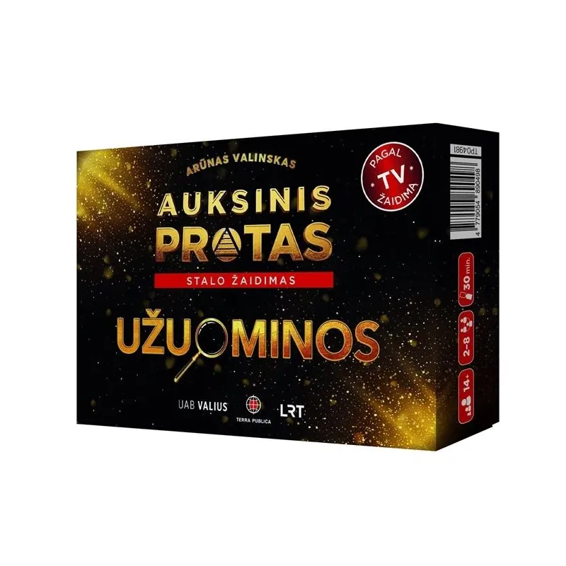 Galda spēle Auksinis Protas Užuominos
