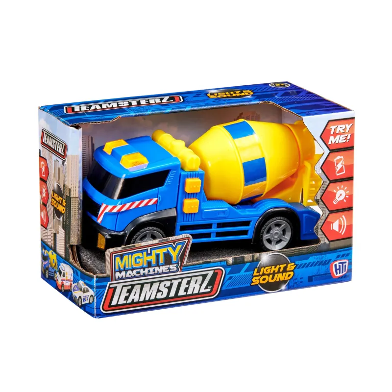 TEAMSTERZ Mighty Machines betona maisītājs ar gaismu un skaņu, 12,5 cm
