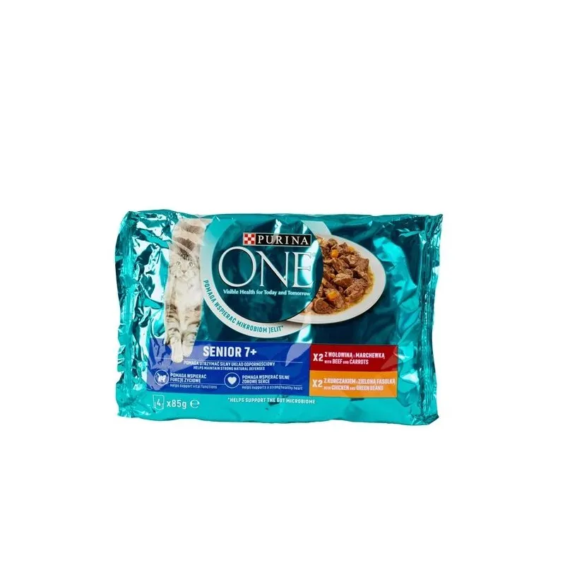 Konservi kaķiem one liellop.senior 4x85g