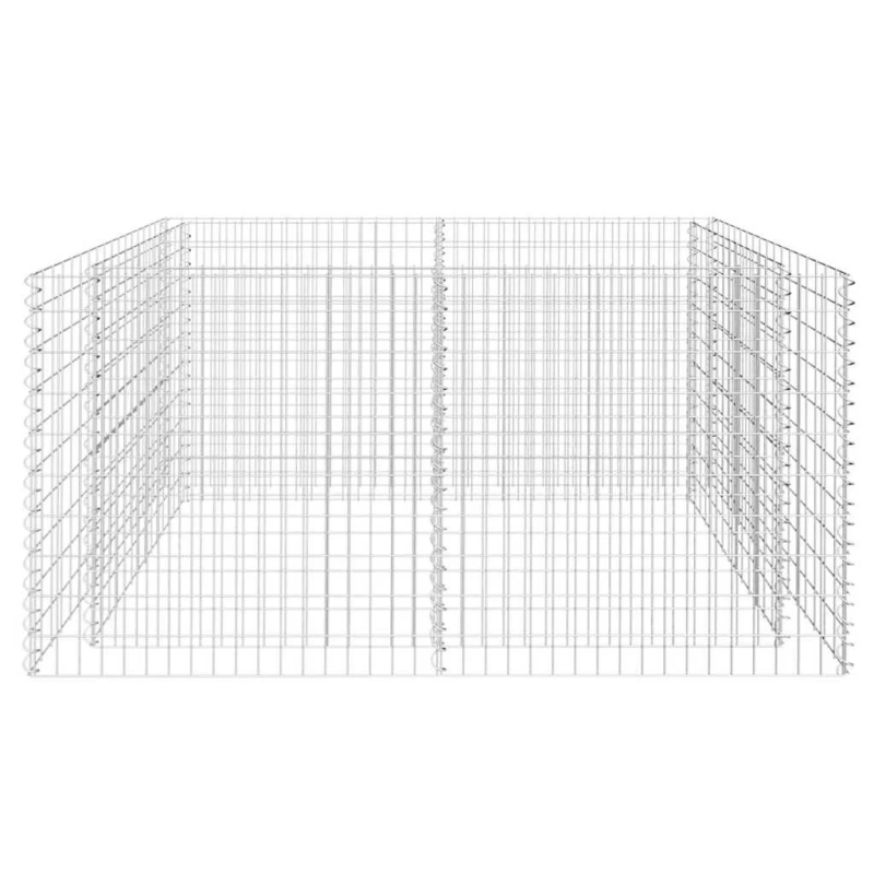 vidaXL gabions, augstā puķu kaste, tērauds, 180x90x100, sudraba krāsa