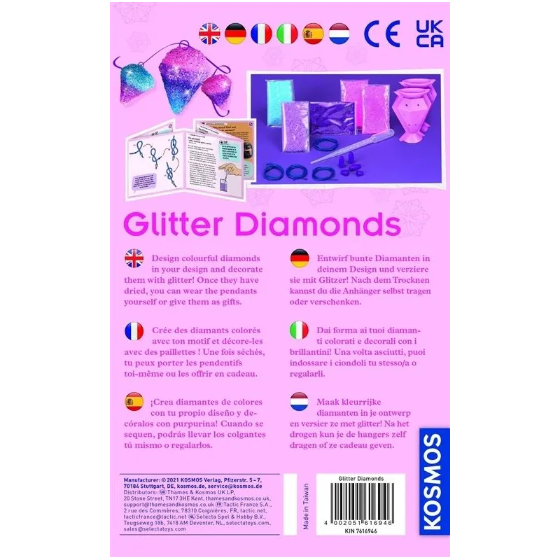 Kristalų auginimo rinkinys Kosmos Glitter Diamonds 1KS616946