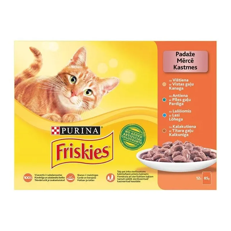 Konservai katėms drebučiuose FRISKIES. 12x85 g