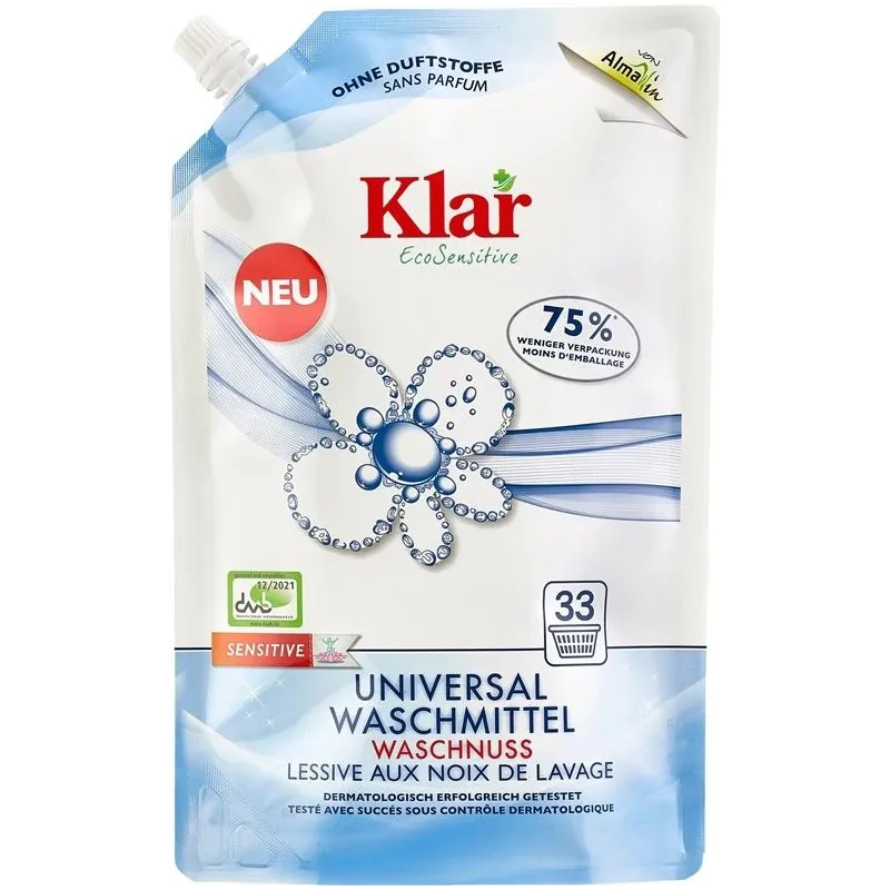 Universalus skystasis skalbiklis KLAR ECOSENSITIVE. 1.5 l
