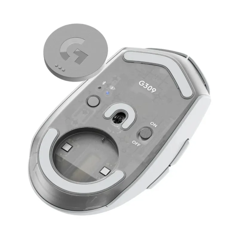 Bezvadu spēļu pele Logitech G309 LIGHTSPEED. balta