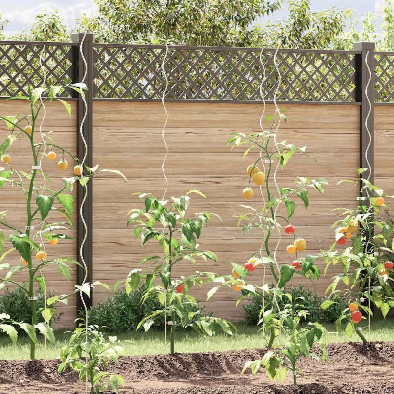 vidaXL mietiņi augiem, 50 gab., spirālveida, 170 cm, cinkots tērauds