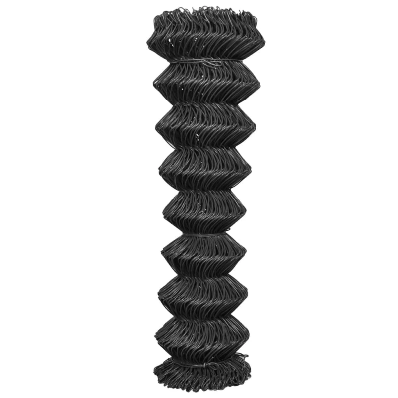 vidaXL stiepļu pinuma žogs, tērauds, 25x1,5 m, pelēks