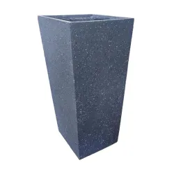 Puķu pods stiklšķiedras 40x40x80cm, tumši pelēks