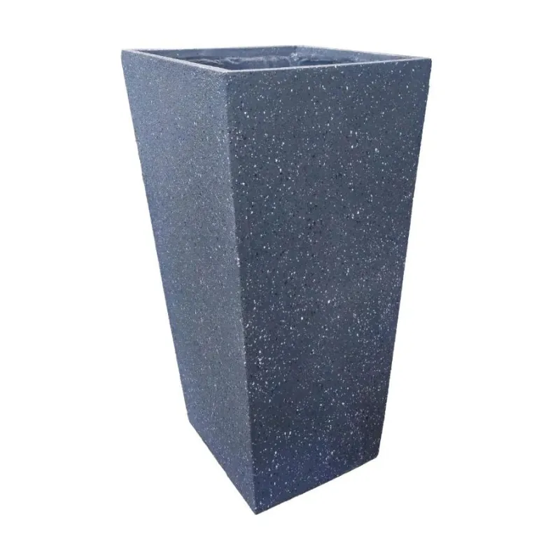 Puķu pods stiklšķiedras 40x40x80cm, tumši pelēks