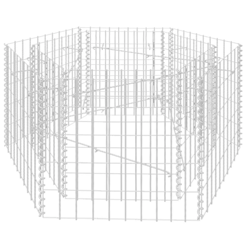 vidaXL gabions, augstā puķu kaste, 100x90x50 cm, sešstūrveida