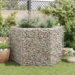 vidaXL gabions, augstā puķu kaste, 160x140x100 cm, sešstūrveida