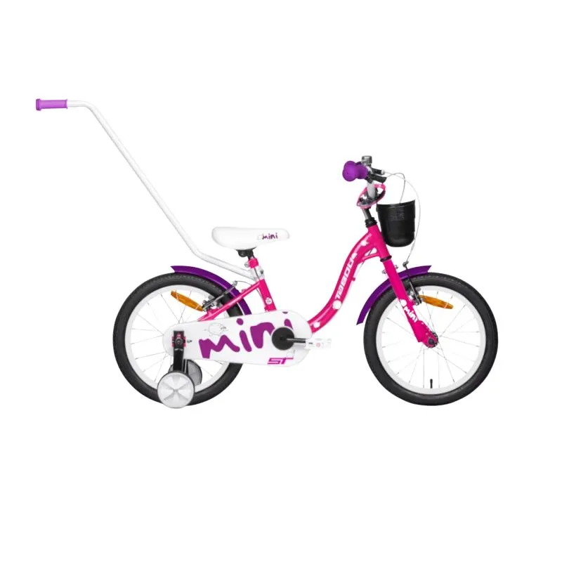 Bērnu velosipēds TABOU Mini ST, 18 rozā-balts