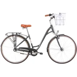 Velosipēds ROMET Art Deco Classic, ar priekšējo grozu, pelēks ,L,