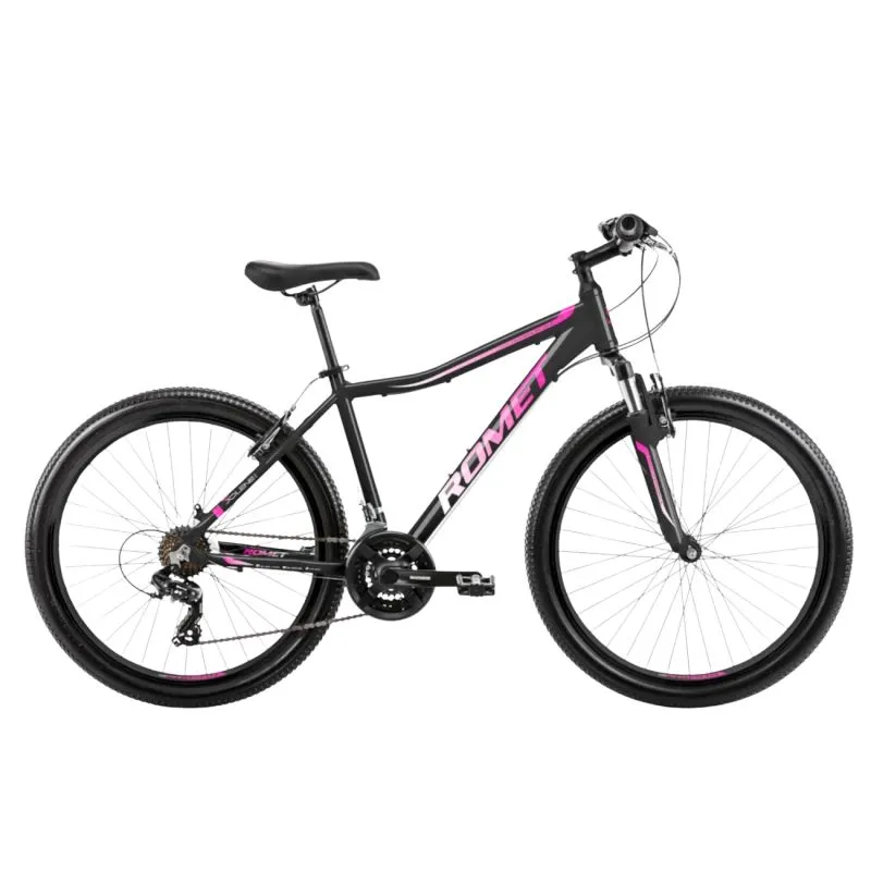 Детский велосипед ROMET Jolene 6.0, 26 дюймов, черно-розовый ,S,