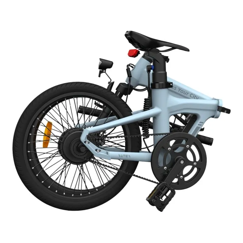 Saliekams elektriskais velosipēds ADO A20S AIR ar priekšējo piekari, zils
