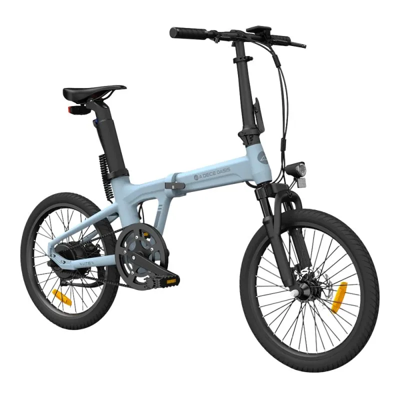 Saliekams elektriskais velosipēds ADO A20S AIR ar priekšējo piekari, zils