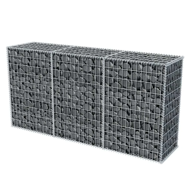vidaXL gabions, cinkots tērauds, 200x50x100 cm