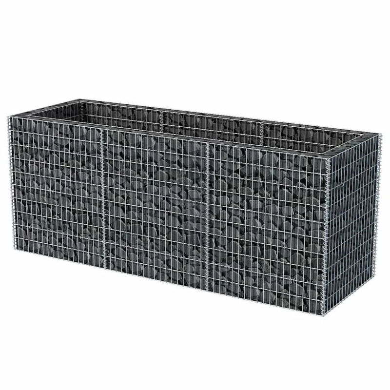 vidaXL gabions, augstā puķu kaste, tērauds, 270x90x100 cm